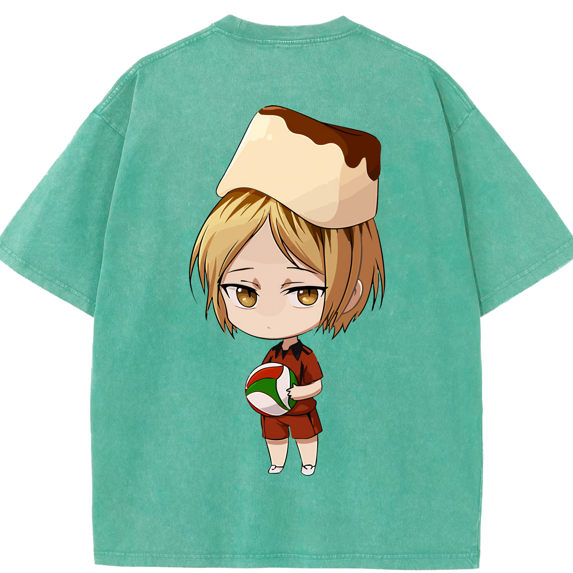 （画像用） ハイキュー!! Haikyu!! 綿100% ヴィンテージ風 半袖Tシャツ（背面プリント）